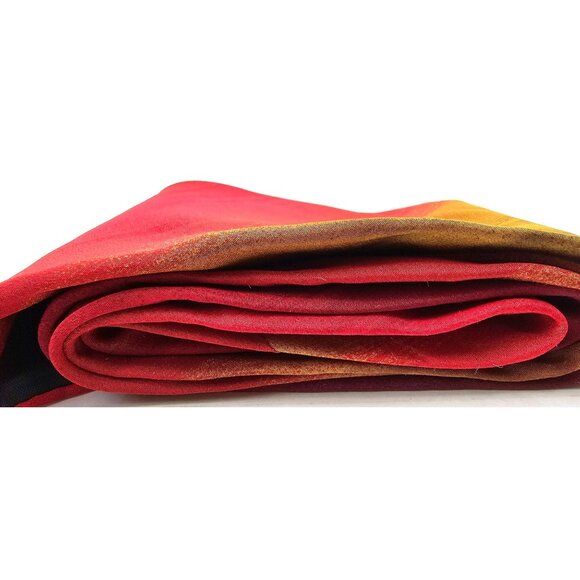 The Metropolitan Museum Of Art Silk Tie Red & Gold Gradient Pattern Mens Accesso - Picture 5 of 7